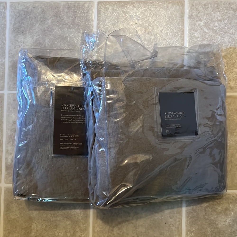 Restoration Hardware twin fitted sheets